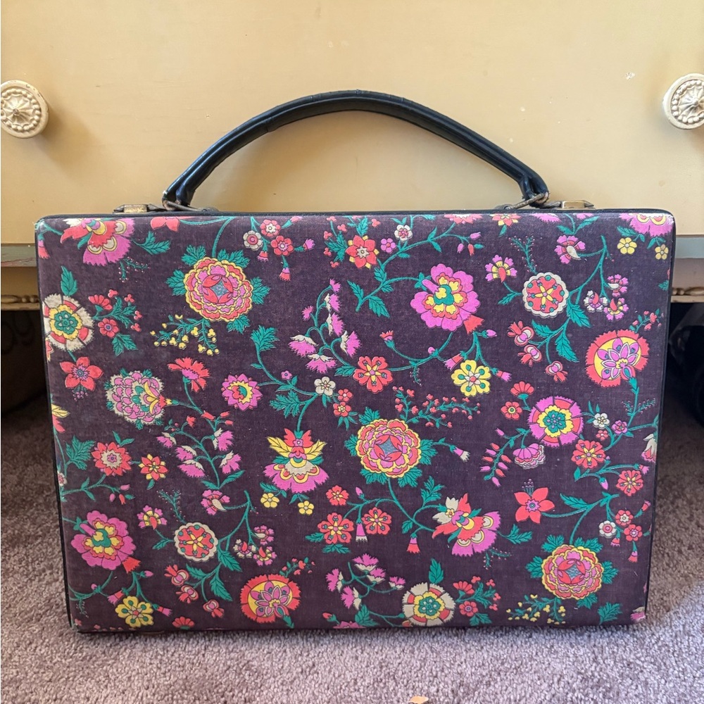 Floral Patterned Briefcase - image 1